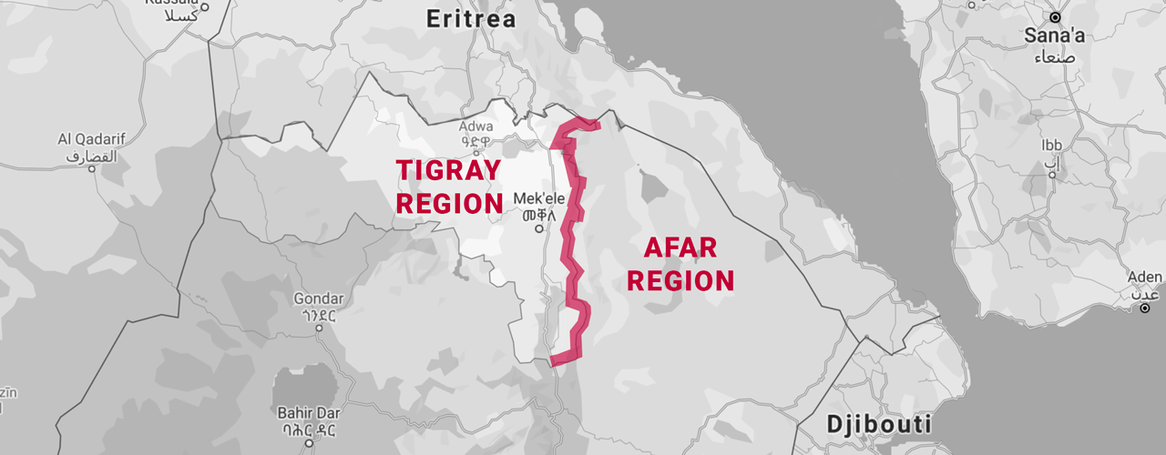 Tigray-Afar border map